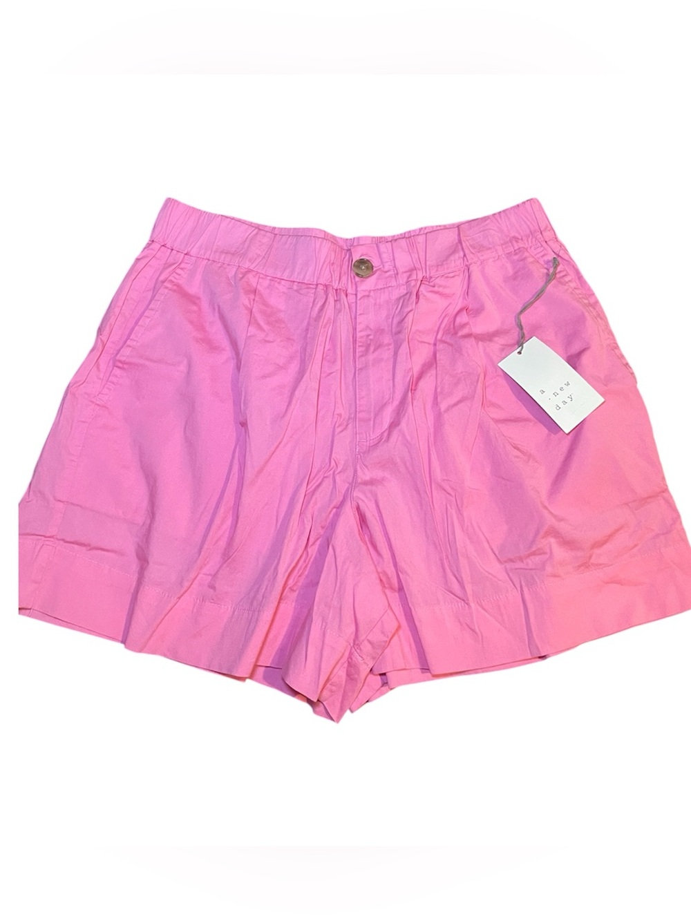 A New Day Pink Pull-On Shorts Women’s Medium NWT Bright Pink Summer Casual